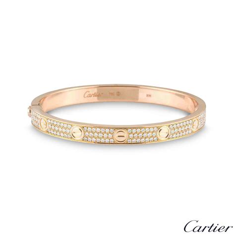 cartier full diamond love bracelet|cartier 750 bracelet with diamonds.